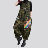 Bemalter Y2k Damen Jeans Jumpsuit